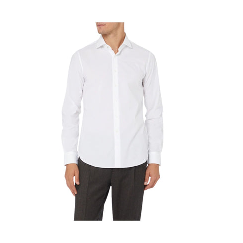 Camicia Uomo in cotone popeline stretch White Micheal Kors- Francavilla Moda