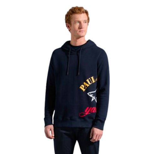 Felpa Uomo in cotone organico Blu navy Paul & Shark- Francavilla Moda
