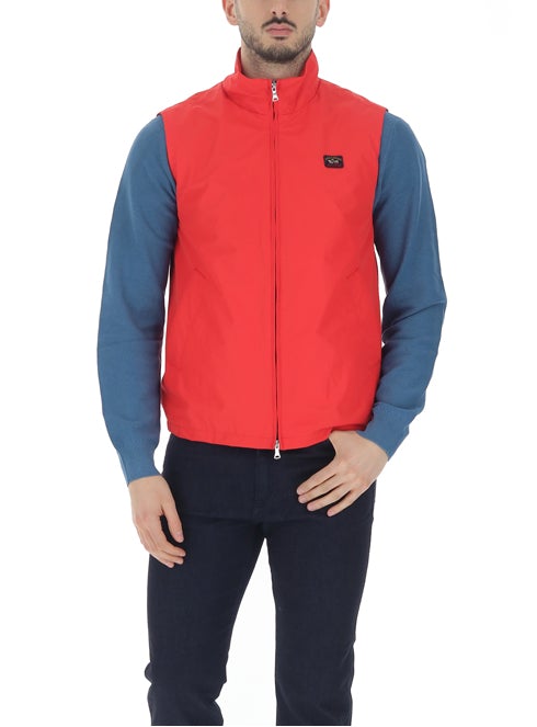 Gilet Uomo idrorepellente e antivento Rosso PAUL & SHARK- Francavilla Moda