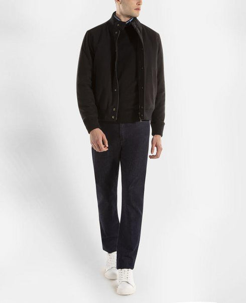 Girocollo Uomo 11311032 bretagna con bottoni spalla Nero PAUL & SHARK- Francavilla Moda