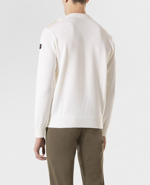 Girocollo Uomo 11311032 bretagna con bottoni spalla Bianco PAUL & SHARK- Francavilla Moda