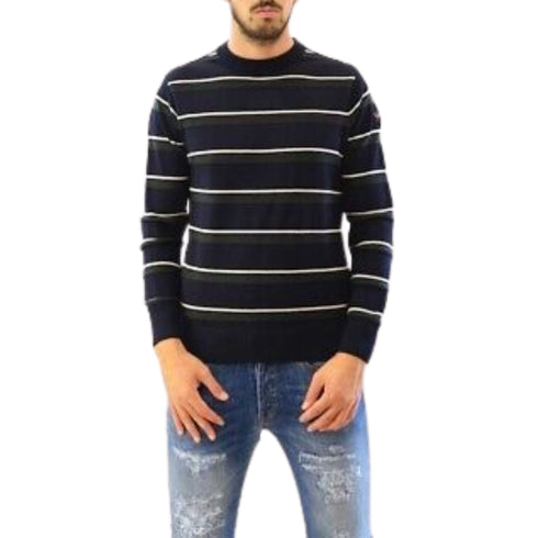 Maglia Uomo Cool touch con motivo a righe Blu verde PAUL & SHARK- Francavilla Moda