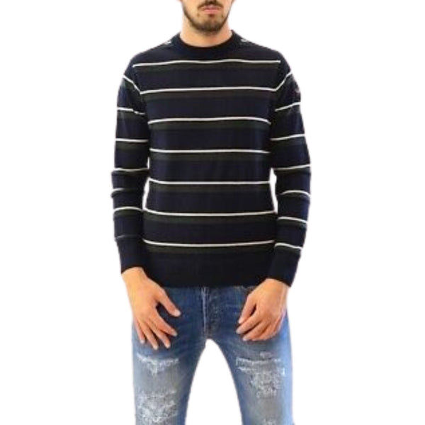 Maglia Uomo Cool touch con motivo a righe Blu verde PAUL & SHARK- Francavilla Moda