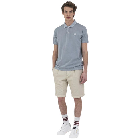 Polo Uomo con logo tinto in capo Grigio PAUL & SHARK- Francavilla Moda