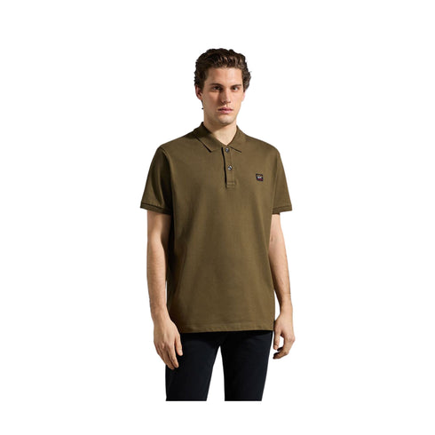 Polo Uomo in cotone piqué con badge Militare PAUL & SHARK- Francavilla Moda