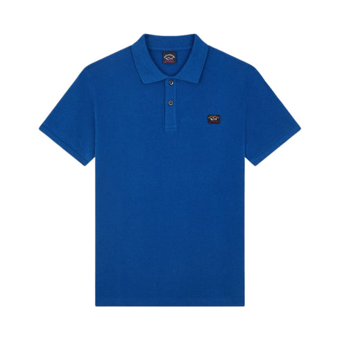 Polo Uomo in cotone piqué con badge Indaco PAUL & SHARK- Francavilla Moda