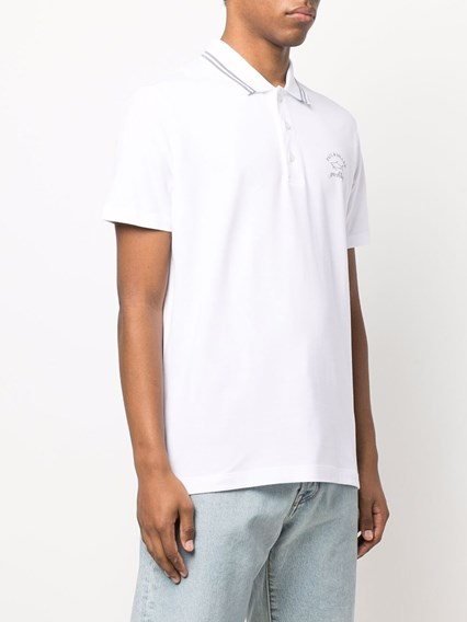 Polo Uomo logo in contrasto Bianco PAUL & SHARK- Francavilla Moda