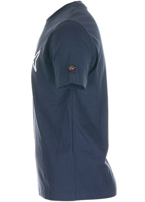 T-shirt Uomo disegno squalo Blu navy PAUL & SHARK- Francavilla Moda