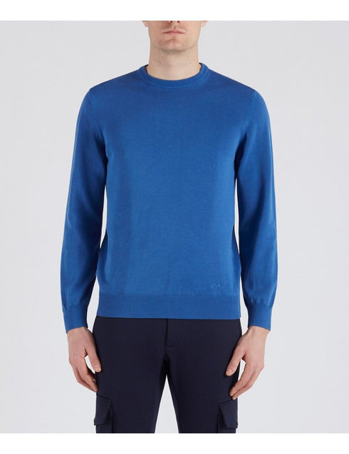 Girocollo in cotone organico Azzurro PAUL & SHARK- Francavilla Moda