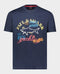 T-Shirt Uomo 21411085 in cotone organico con logo stampato Blu PAUL & SHARK- Francavilla Moda