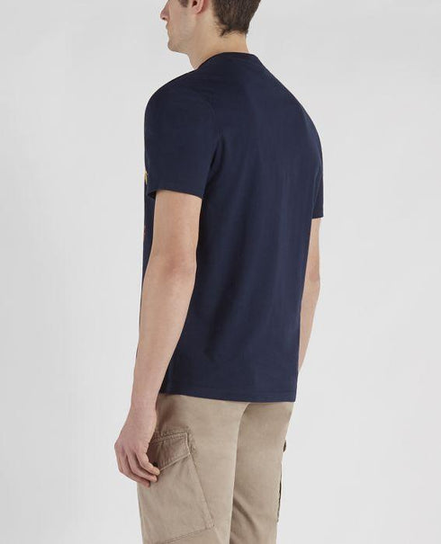 T-Shirt Uomo 21411085 in cotone organico con logo stampato Blu PAUL & SHARK- Francavilla Moda