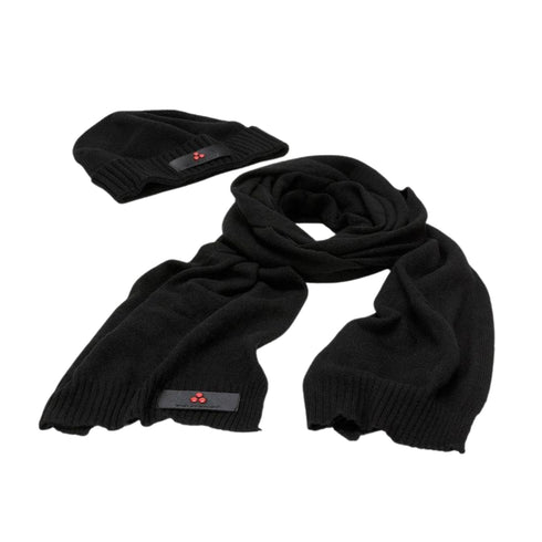Gift Box Uomo Sciarpa e Cappello in lana Nero PEUTEREY- Francavilla Moda