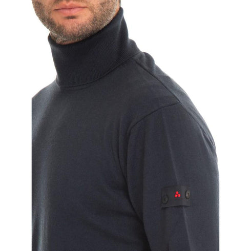 Peuterey Maglia Maglia Uomo a collo alto con logo Blu - Francavilla Moda