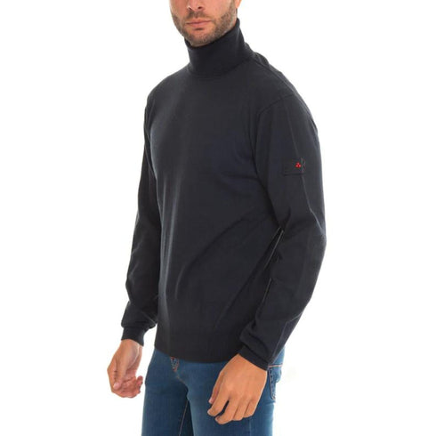 Peuterey Maglia Maglia Uomo a collo alto con logo Blu - Francavilla Moda