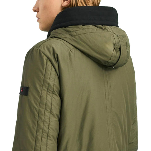 PEUTEREY Parka medio Parka Uomo medio con cappuccio staccabile Verde militare - Francavilla Moda