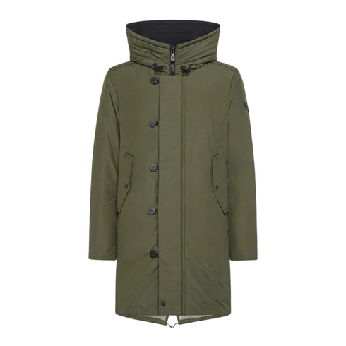 PEUTEREY Parka medio Parka Uomo medio con cappuccio staccabile Verde militare - Francavilla Moda