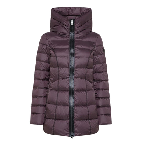 Piumino Donna corto con trapunte sfalsate Prugna Peuterey- Francavilla Moda