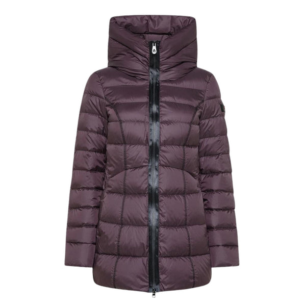 Piumino Donna corto con trapunte sfalsate Prugna Peuterey- Francavilla Moda