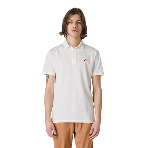 Polo Uomo con logo ricamato Bianco Peuterey- Francavilla Moda