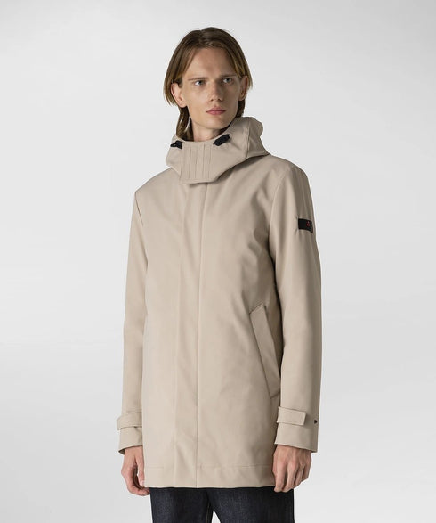 Trench Uomo GROFF con cappuccio rimovibile Nero PEUTEREY- Francavilla Moda