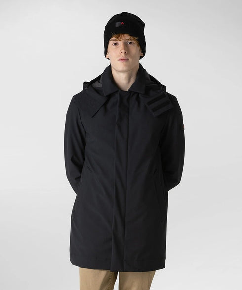 Trench Uomo GROFF con cappuccio rimovibile Nero PEUTEREY- Francavilla Moda