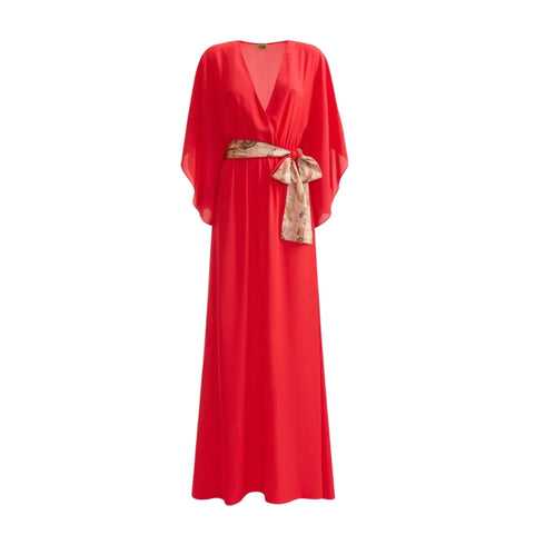 Abito Donna a kimono con cintura Rosso Prima Classe Alviero Martini- Francavilla Moda