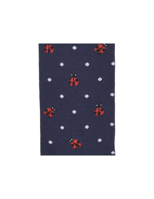 Calze Uomo con pattern coccinelle Blu rosso RED SOCKS- Francavilla Moda