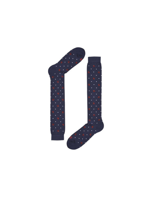 Calze Uomo con pattern coccinelle Blu rosso RED SOCKS- Francavilla Moda