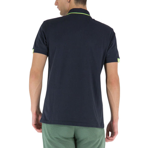 Polo Uomo con bordini in contrasto Blu Refrigiwear- Francavilla Moda