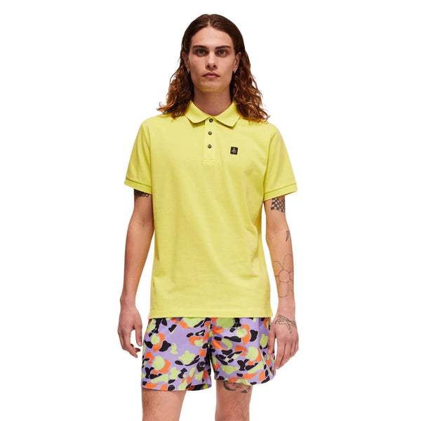 Polo Uomo con patch logo sul petto Gialla Refrigiwear- Francavilla Moda