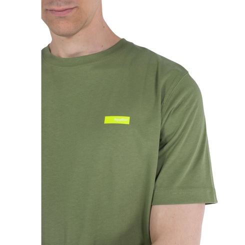 T-shirt Uomo con girocolllo a costine Verde oliva Refrigiwear- Francavilla Moda