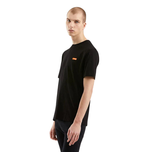 T-shirt Uomo con girocolllo a costine Nera Refrigiwear- Francavilla Moda