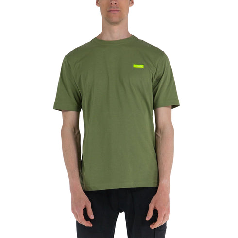 T-shirt Uomo con girocolllo a costine Verde oliva Refrigiwear- Francavilla Moda