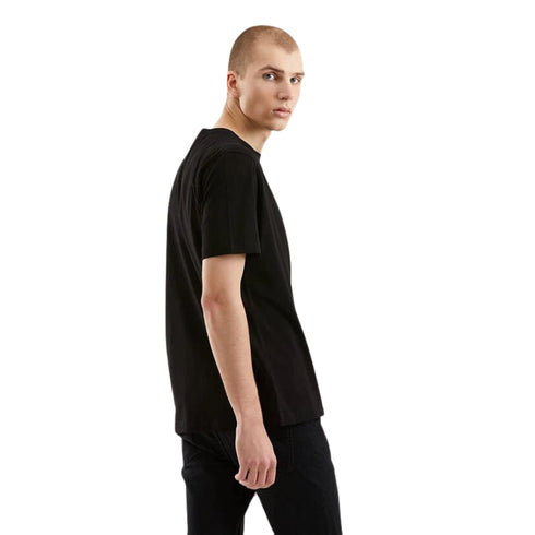 T-shirt Uomo con girocolllo a costine Nera Refrigiwear- Francavilla Moda