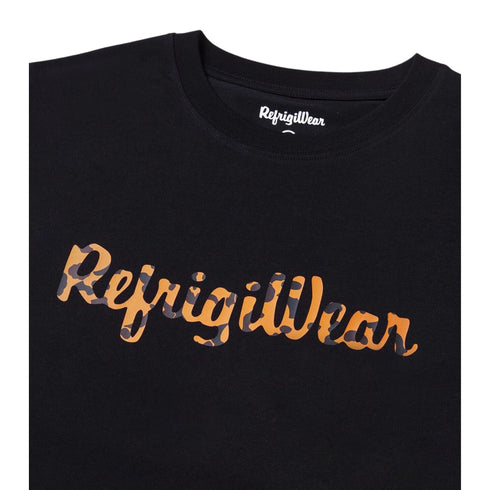 T-shirt Uomo con scritta multicolor Nero Refrigiwear- Francavilla Moda