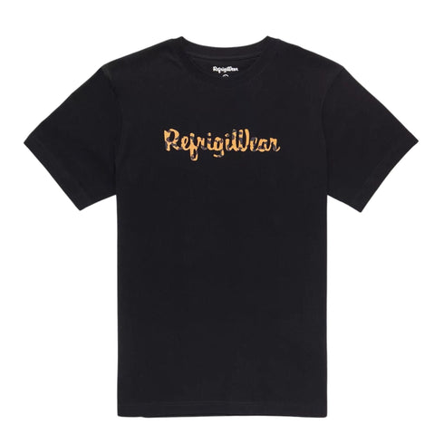 T-shirt Uomo con scritta multicolor Nero Refrigiwear- Francavilla Moda