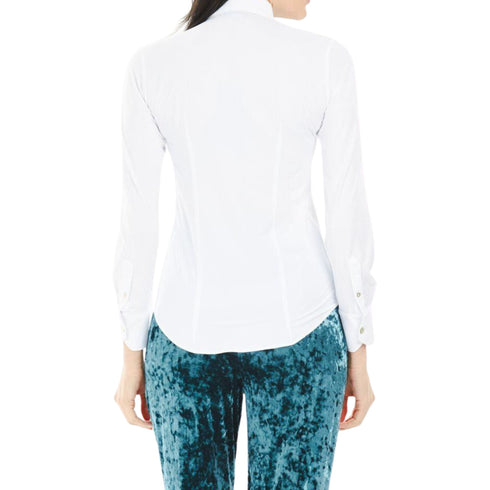 Camicia Donna Shirt Oxford traspirante stretch Bianco RRD- Francavilla Moda