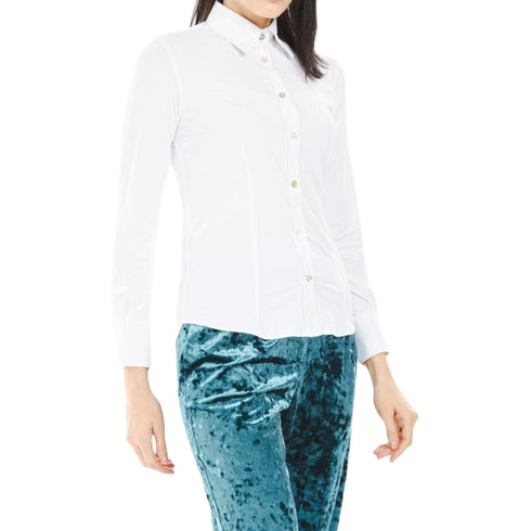 Camicia Donna Shirt Oxford traspirante stretch Bianco RRD- Francavilla Moda