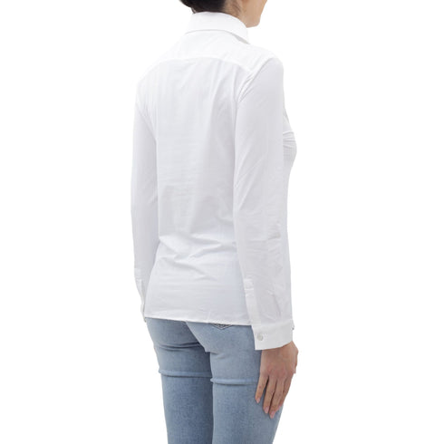Camicia Oxford a righe sottili Donna Bianco RRD- Francavilla Moda