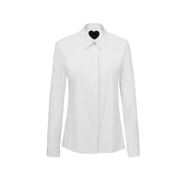 Camicia Oxford a righe sottili Donna Bianco RRD- Francavilla Moda