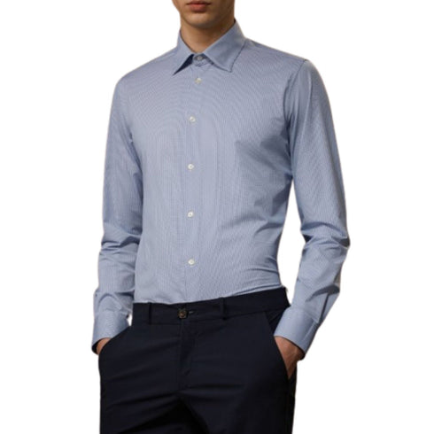 Camicia Uomo Oxford Jacquard traspirante Celeste RRD- Francavilla Moda