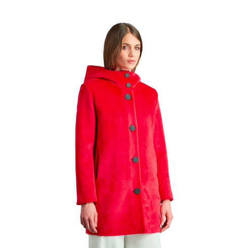 RRD Cappotto Cappotto Donna Neo Velvet Parka Rosso - Francavilla Moda