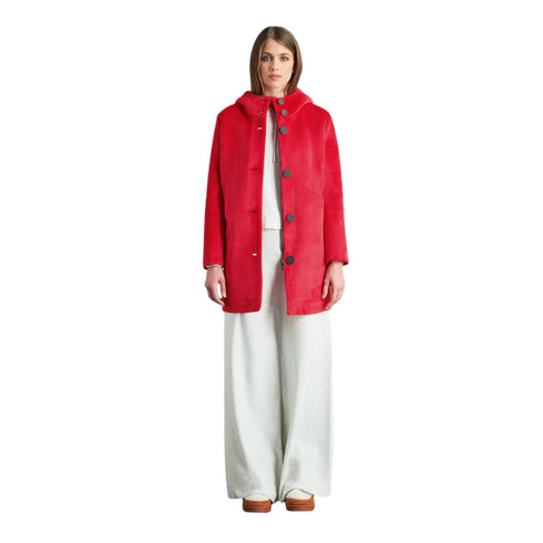 RRD Cappotto Cappotto Donna Neo Velvet Parka Rosso - Francavilla Moda