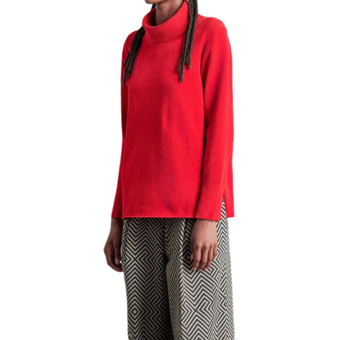 Dolcevita Donna con spacchi laterali Rosso RRD- Francavilla Moda