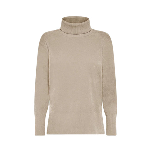 Dolcevita Donna in velluto rasato Sabbia RRD- Francavilla Moda