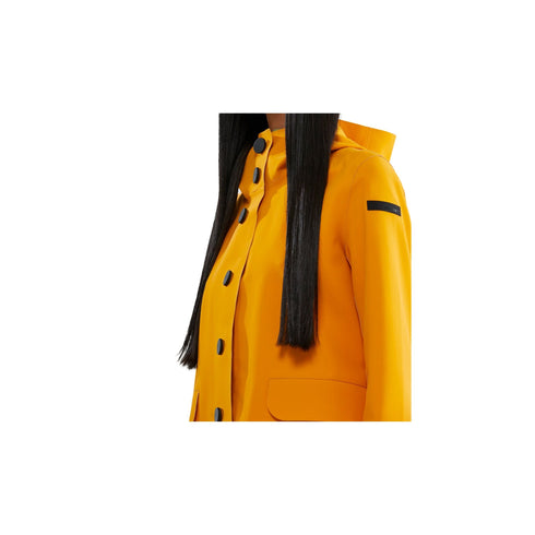 Giacca Caban Donna in licra con cappuccio Nero arancio RRD- Francavilla Moda