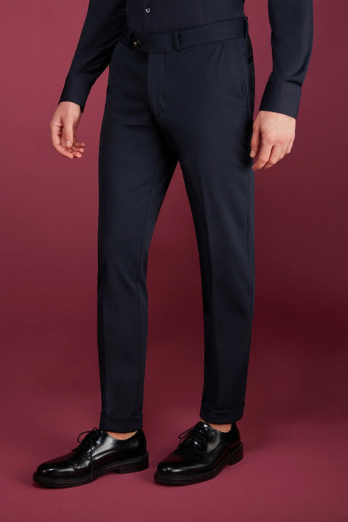 Pantalone Uomo W21221 con Finiture Sartoriali Blu RRD- Francavilla Moda