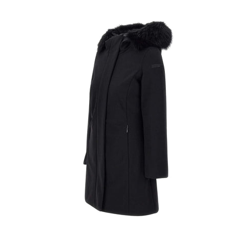 Parka Donna Winter long fur con pelliccia Nero RRD- Francavilla Moda