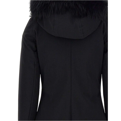 Parka Donna Winter long fur con pelliccia Nero RRD- Francavilla Moda