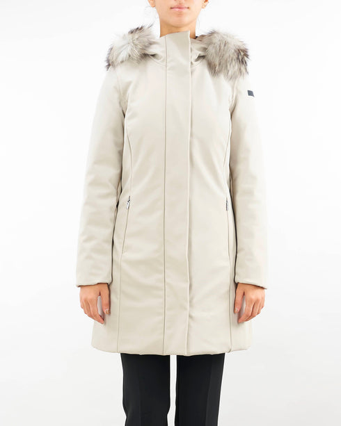 RRD Parka lungo Parka Donna Winter Long Lady Fur Sabbia A23-RRDW23502FT-85-42 - Francavilla Moda